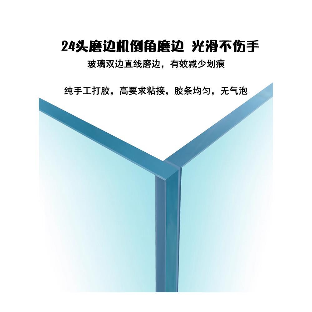 龟缸智定 金晶超白玻璃鱼缸定制订做溪流造景水草乌龟客厅长方型 - 图1