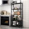 Kitchen supplies without installation folding kitchen storage rack Household supplies Multi-layer microwave oven storage storage rack