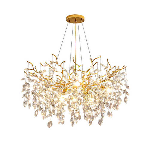 法式轻奢客厅水晶吊灯餐厅灯奢华简约高档店铺商用创意枝型艺术灯 - 图0