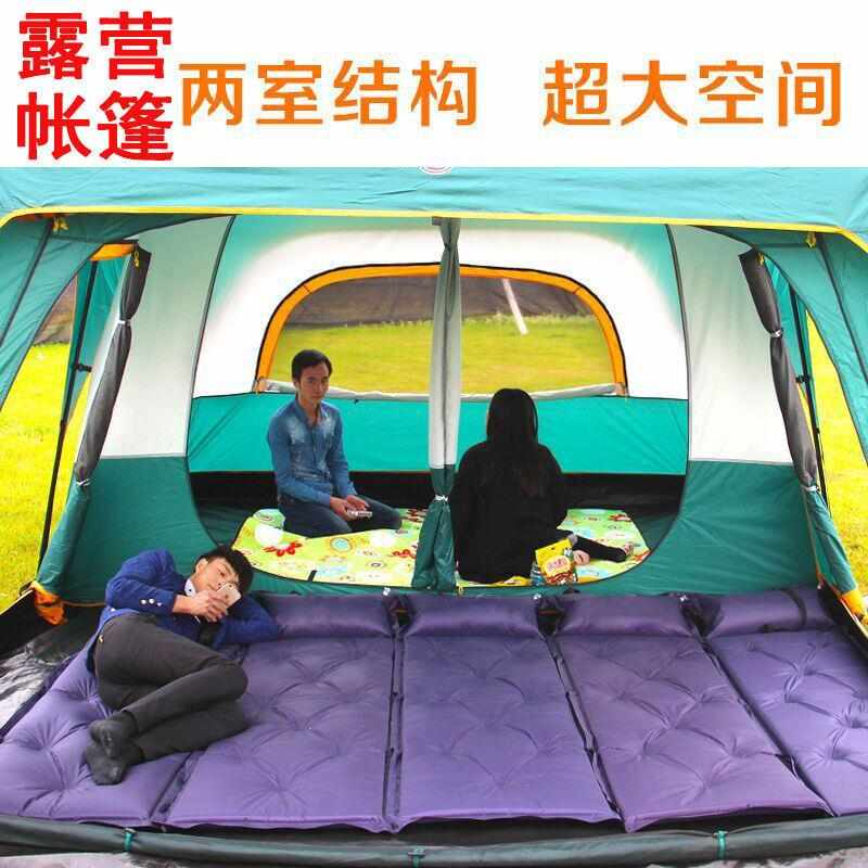 vsv户外二室一厅帐篷超大号露营野营家庭加厚便携式折叠小屋房8-1 - 图3