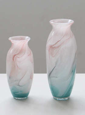 现代简约水墨画手工花瓶艺术摆件玄关餐桌装饰客厅插花花器样板间