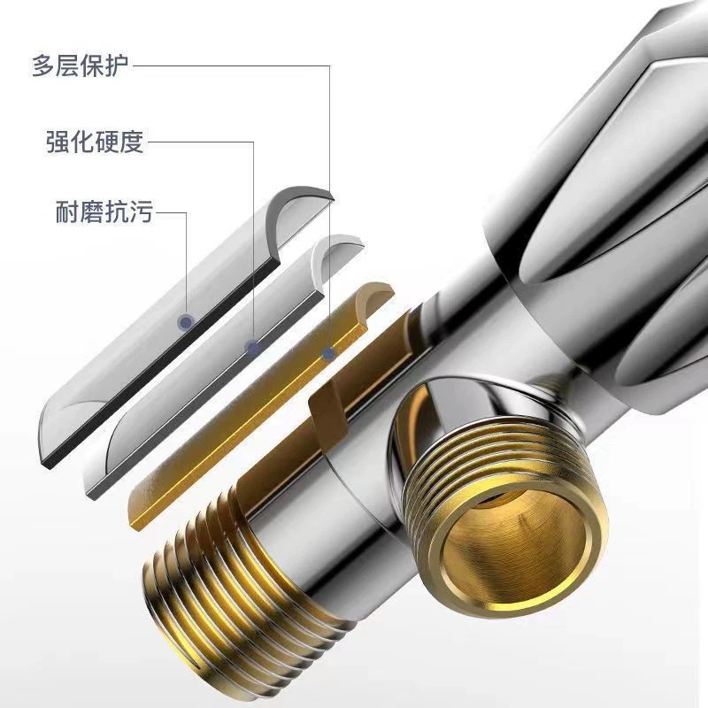 全铜三角阀冷热水止水阀马桶热水器加厚快开分三通角阀纯铜 - 图0