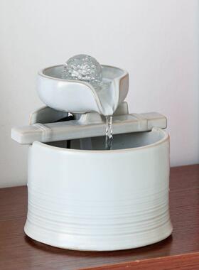 转运招财流水摆件高档店铺茶室开店送礼公司办公室开业礼物