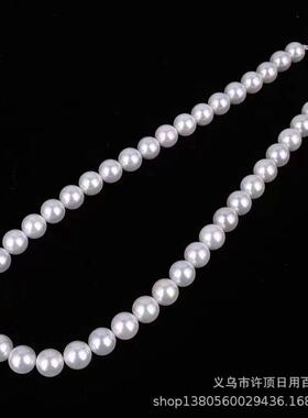 白色珍珠项链贝珠项链送妈妈婆婆仿真贝珠母贝项链礼物