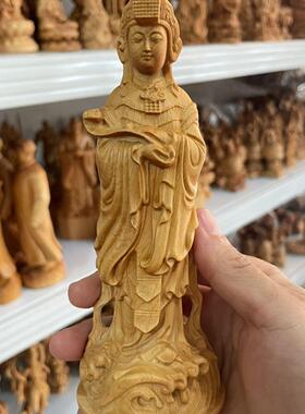 站如意妈祖令牌天上圣母海神崖柏木雕家居家用汽车载摆件送礼供奉