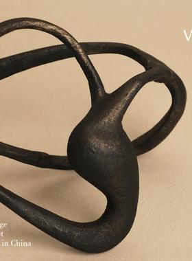 梵其【无界】中古创抽艺术何03古铜色摆件书房几酒柜桌面意象装饰