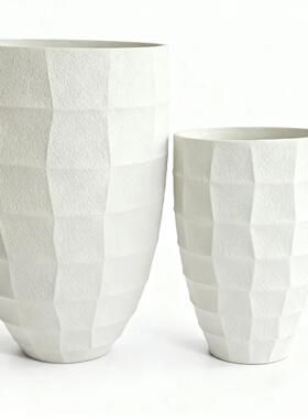 水泥花盆 石头凹凸纹理创意 户外草坪公园广场园林景观摆件