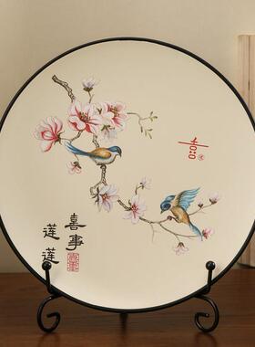 新中式古装国风玄关客厅电视柜茶室摆件花瓶新家家居装饰品三件套