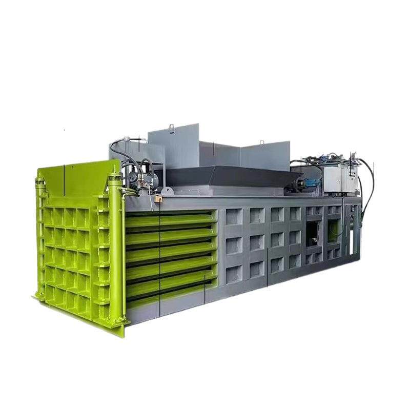 Chinese herbal medicine straw horizontal fully automatic hydraulic baler straw bundle compressed plastic can film baling