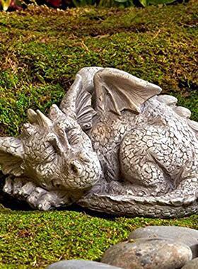 亚马逊新款龙雕塑合成树脂动物树脂雕像室外花园摆件装饰品