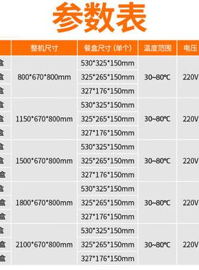 猛世商用保温售饭台 电热餐车台大餐盒（15cm深）MS-DH