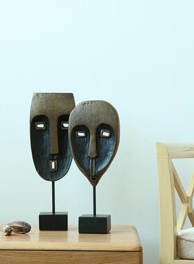 工厂艺家人物脸谱创意家居装饰摆件塑术雕现代人脸树脂艺礼品