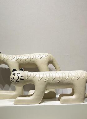 现简约创意样板间抽象大脚代树脂摆售楼部客厅民虎宿书房装饰QZ-A