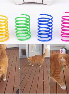 4/200Pcs Cat Spring Toy, Cat Spiral Toys Interactive for Ind