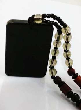 天然和田玉墨玉无事牌老料玉石平安牌吊坠玉坠男女款挂件玉牌批发