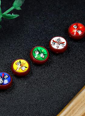 2026工艺品紫砂朱砂唐卡双面佛像DIY配珠配饰手串散珠配件