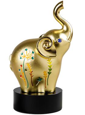 创意轻奢家居饰品现代客厅酒柜博古架工艺品装饰品招财象摆件