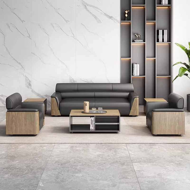 办公室沙发简约商务会客沙发茶几组合套装现代会客单人休闲接待室,淘宝优惠券,粉丝福利购,淘宝优惠卷