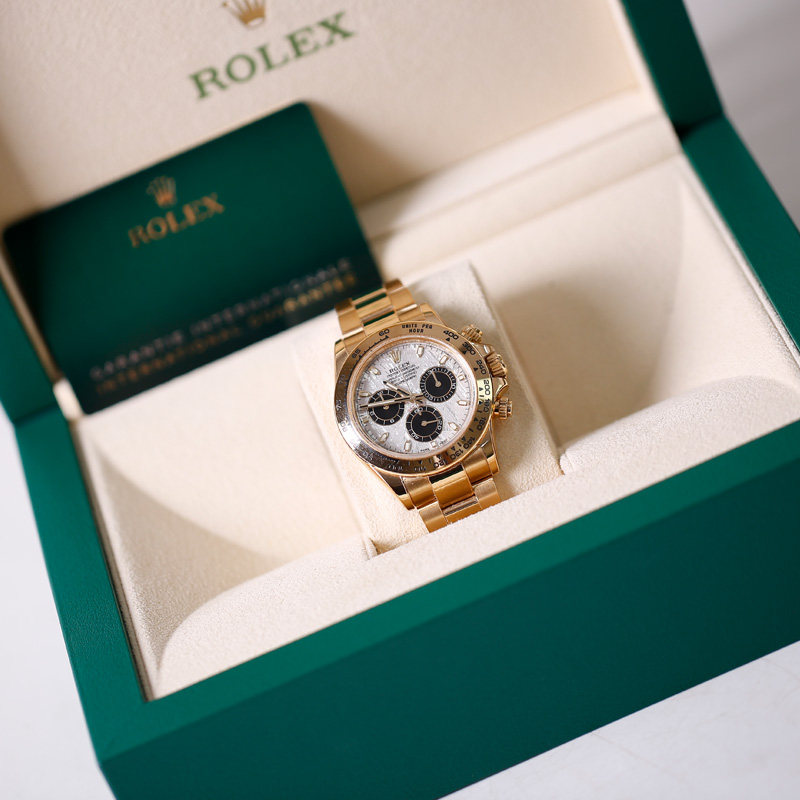 9.8新/全套 劳力士迪通拿陨石堤116508自动机械18K黄金男士手表 - 图1