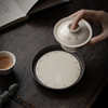 Miyan retro handwritten poem pot Cheng ceramic tray large tea ceremony dry brewing table Kung Fu tea set accessories