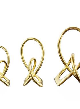 现简代饰约欧式铜质双环形扭楼转摆件4497书镇样板房售处软装品摆