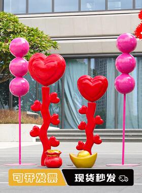 新年马雕塑2026春节美陈商场门口网红打卡装饰玻璃钢卡通元旦摆件