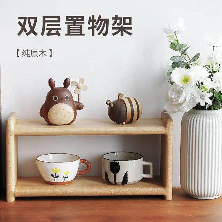 Double guest floor solid MSF-SN00 wooden countertop storage cherry wood black peach wood study room tea set rack wall hanging