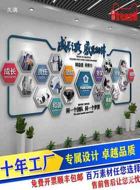 企业文化墙设计办公室员工风采照片墙形象宣传墙贴装饰展示墙