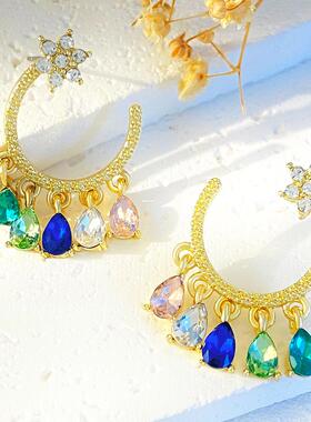 Colorful earringsand creative fashion tassel earrings