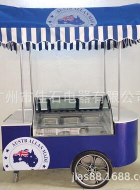 2025新款110V16盘户外流动雪糕车icecreamcart冰淇淋摆摊车