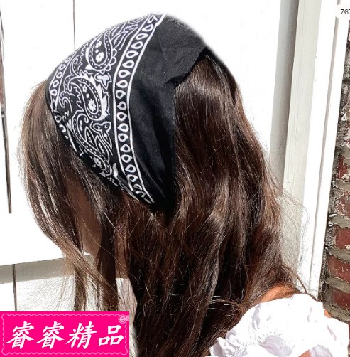 European American scarf outdoor riding turban bandana 方头巾 - 图0