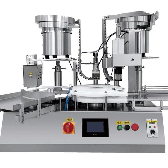 全自动西林瓶药水灌装锁盖机台式口服液灌装上盖打塞扎盖封口机 - 图3