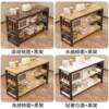 Kitchen storage rack floor-mounted multi-layer multi-functional vegetable cutting table operating table hole plate microwave oven storage narrow side cabinet