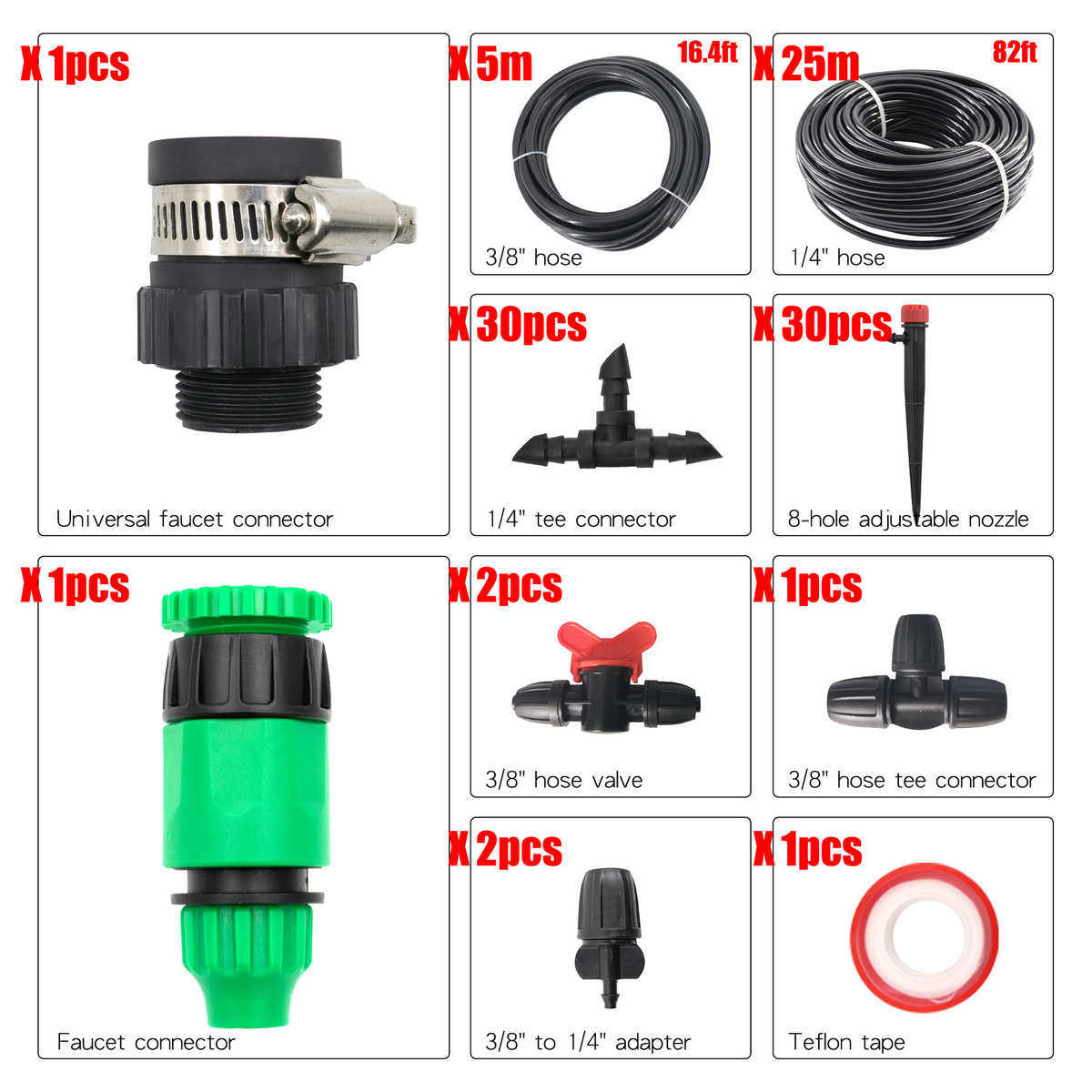 热销园艺可调喷头滴灌系统植物盆栽浇水套装阳台园林灌溉工具,淘宝优惠券,粉丝福利购,淘宝优惠卷