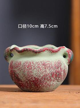 18小号中古红海多肉花盆厂家直销素烧陶地18瓷复陶专用盆清仓