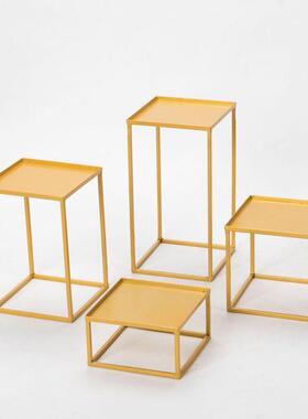 家居装饰品工艺品艺术品花瓶盆栽摆饰金属底座托架陈列架摆件中式