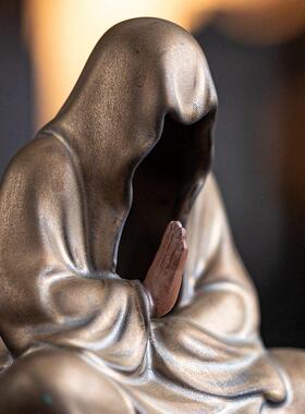 创意无相佛摆件桌面客厅书房茶室禅意空间装饰造景摆设工艺礼品摆