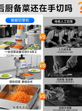 驰能多功能电动切菜机商用切条切片切丝切丁切块食堂工厂厨房神器