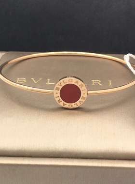 公价1.54万】99新宝格丽玫瑰金红玉髓圆饼手镯正品BR858697尺码询