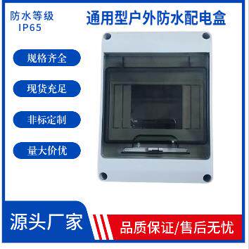 直销新款源头全塑户外防水配电箱 IP65防水开关盒5/8回明装空开断 - 图0
