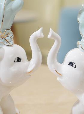 好看的摆件高端大气上档次摆件葫芦白菜象招财风水家居客厅电视柜