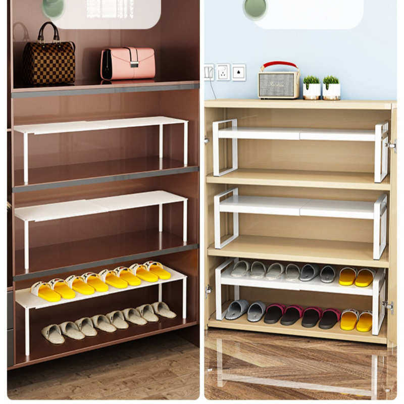 鞋柜分层隔板可伸缩鞋子收纳柜子分隔层鞋拖支架橱柜衣柜隔断,淘宝优惠券,粉丝福利购,淘宝优惠卷