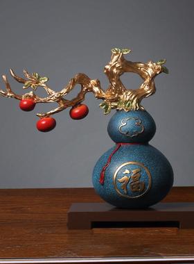 新中式客厅办公饰室高端大气摆件软装品茶艺AVZ室博架古书房高档