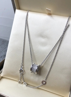 【公价10万+】99新宝格丽白金满钻满天星大蛮腰项链346167正品