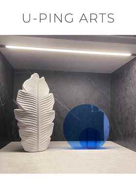 现代样板间书柜软装摆件家居饰品挂画创意玻璃陶瓷工艺品ZH3500