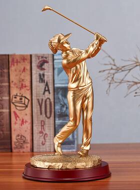 正品打高尔夫球物摆件柜厅装饰品酒人客柜玄关书办公室公司开业送