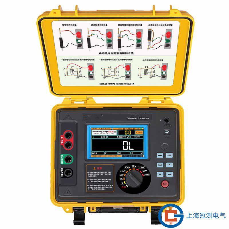 智能绝缘电GC3127A/阻测试仪5V10VKV15K数字压K兆欧表放蓝电介指
