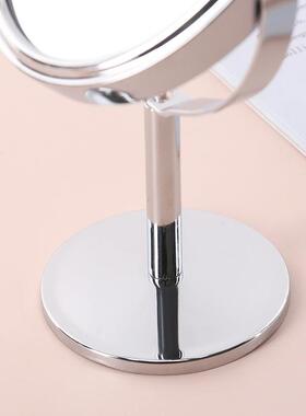 Desktop Double-Sided Beauty Mirror with Metal Frame, 1:2 Mag