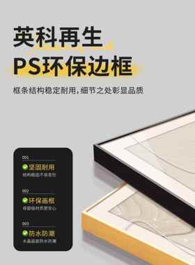 现代简约客厅沙发背景墙装饰画2025新款三联壁画抽象色块墙面挂画