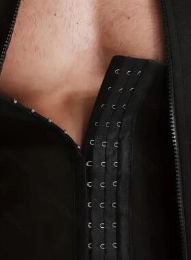 Men's Solid Zipper Front Compression Shapewear Tank Top,